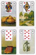 Lenormand. Предсказательные карты мадемуазель Ленорман с инструкцией (36 карт, красная)